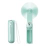 Morelax Handheld Fan Mini Folding USB Rechargeable Cyan