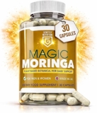 Moringa Capsules 2500mg – 30 High Strength Moringa Powder Capsules Energy and Immune Support, Plant-Based Superfood Supplement, Pure Concentrated Leaf Extract – Vegan, Non-GMO & Gluten Free, UK Made