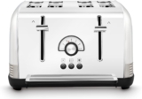 Morphy Richards Venture Retro 4 Slice Toaster, Radio Dial, Variable Browning Control, Width Slots, Removable Crumb Tray, 1900W, Polished and Nickel, 240333
