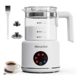 Morpilot 6-in-1 Electric Milk Frother, 500ml, Glass Warmer