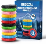Mosquito Repellent Bracelet – 12 Bands, Triple Strength, Multi Coil, DEET-Free with 250 Hours Natural Anti Bug Wristbands for Adults & Kids – Insect Repellent Bracelet Bands