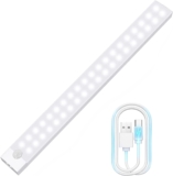 Motion Sensor Lights Rechargeable 40 LEDs Wireless Dimming Indoor Night Light, Auto On/Off with Magnetic Stickers for Stick-on Anywhere for Stairs,Under Cabinet,Closet,Room, Wardrobe (6000k, 1 Pack)