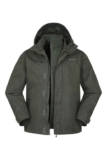 Mountain Warehouse Fell Mens 3 in 1 Water Resistant Jacket Size M, L, XL, XXL, 3XL- Dark Khaki – Sold/Shipped by Mountain Warehouse