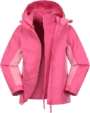 Mountain Warehouse Lightning 3 in 1 Kids Waterproof Jacket – Taped Seams Triclimate Jacket, Detachable Hood, Inner Fleece Kids Coat – For Spring Summer, Walking
