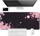 Mouse Pad Japanese Keyboard Mat Sakura (Black, 90x40x0.3)