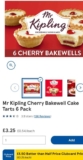 Mr Kipling Cherry Bakewell Cake Tarts 6 Pack – £1.50 Better than Half Price Clubcard Price
