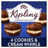 Mr Kipling Cookies & Cream / Custard / Caramelised Biscuits/ Lemon & Raspberry Whirls Cakes 4 Pack – Clubcard Price