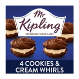 Mr Kipling Cookies & Cream Whirls Cakes 4 Pack (Clubcard Price)
