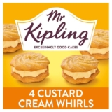 Mr Kipling Custard Cream Whirls Cakes 4 Pack – Clubcard Price