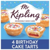 Mr Kipling Strawberries & Cream Cake / Birthday Cake / Caramel / Latte Cake Tarts x4