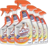 Mr Muscle Kitchen Cleaner, Platinum Antibacterial Kitchen Spray, Citrus, Pack of 6 (6 x 750 ml)
