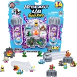 MrBeast Lab Swarms Hyper Fusion Series, Biting Hot Sauce Collectibles, Collect Over 100 Unique Swarms, Mega Lab Pack with 14 Micro Beasts, 14 Stickers & 4 Fusion Caps, Fun for Kids & Fans