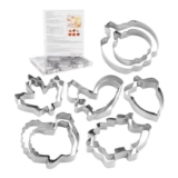 MrCookie Large Fall/Thanksgiving Cookie Cutters, Thickened Stainless Steel