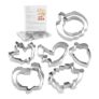 MrCookie Large Fall/Thanksgiving Cookie Cutters, Thickened Stainless Steel