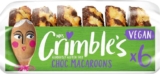 Mrs Crimbles Gluten Free Vegan Chocolate Covered Coconut Macaroons – 6 Pack (£1.19 S&S)