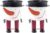 Muddy Hands Set of 2 – Christmas Snowman Metal Tin Plant Pots Planters Cover Stand Holder Xmas Storage Bucket Decoration