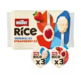 Muller Muller Rice Strawberry & Original Low Fat Desserts 6x170g 2 for £5