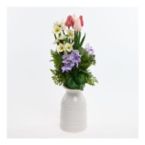 Multicolour Artificial Potted Tulips
