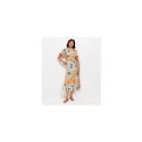 Multicolour Seaside Print Crepe Midi Dress