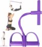Multifunction Abdominal Trainer & Tension Rope, 6-Tube Elastic Resistance Band with Pedal Puller, Full Body Workout Equipment for Home, Yoga, Sit-Ups, Weight Loss, Strength & Stretching Training