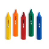 Munchkin Bath Crayons Colourful Bath Toy Mess-Free Shower Toys Draws on Tiles & Porcelain Washable Baby Bath Toy – Set of 5 Crayons
