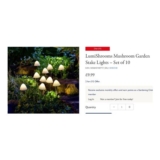 Mushroom Garden Stake Lights Set of 10 – £9.99 a Set or £12 for 2 Sets