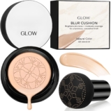 Mushroom Head Air Cushion Foundation, Foundation Full Coverage CC Cream, Full Coverage Foundation for Mature Skin, Moisturizing Concealer Brighten Long-Lasting, Makeup for All Skin Types(Natutal)