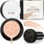 Mushroom Head Air Cushion Foundation, Foundation Full Coverage CC Cream, Full Coverage Foundation for Mature Skin, Moisturizing Concealer Brighten Long-Lasting, Makeup for All Skin Types(Natutal)