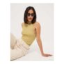 Mustard Acid Wash Ribbed Racer Back Vest