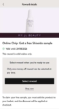 MyJL Beauty Reward Select Accounts: Get a free Shiseido sample