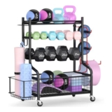 Mythinglogic Dumbbell Rack for Home Gym and Yoga Mats