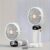 N15 Portable Hand Held Fan,USB Rechargeable with 5 Speeds Battery OperatedFoldable Desktop with LED Display (White)