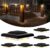 NATPOW Solar Post Cap Lights, Solar Post Lights Outdoor Garden, Warm White & Cool White, Waterproof, Auto On/Off Post Cap Lamp Waterproof for Wooden Posts, Park Patio(6 Pack)
