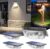 NATPOW Solar Wall Lights Outdoor Garden, Solar Fence Lights Warm &Cool White, 3 Mode Auto On/Off Outdoor Lights for Patio/Backyard/Porch/Pool Summer Evenings Decorations(4Packs)