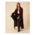 NC X Lisou Burgundy Wool Blend Tailored Longline Coat
