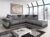 NEW LARGE DINO CORNER SOFA JUMBO CORD GREY BLACK OR BEIGE BROWN LEFT OR RIGHT(Grey Black right). Fire resistant as per British Standards, foam filled seats for comfort.