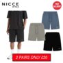 NICCE Mens Avensi Shorts 2 Pairs With Code Free Delivery