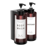 NICEME Wall-Mounted 300ml Refillable Soap Dispensers with Label