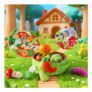 NIEBYI Soft Montessori Vegetable Garden Plush Toy, 6-12 Months