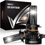 NIGHTEYE H7 LED Headlight Bulbs, 34,000LM, 130W, Ultra-bright, 2 Pack 6500K Cool White Super Bright, Fan cooling, IP68 Waterproof, 100,000 hours