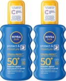 NIVEA SUN Protect & Moisture Sun Spray SPF 50 (200ml), Moisturising Suncream Spray with SPF 50, Advanced Sunscreen Providing Immediate, Effective UVA UVB Protection (Pack of 2)