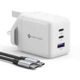 NOVOO 100W USB C Charger, GaN III Fast Charger Block with 3 Ports, PD 3.0 & PPS – Mbest EU FBA (Prime Exclusive)