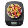 NUTRI FIT Digital Kitchen Scale Ultra Thin Electronic Scale Multifunction Kitchen Scale Large Display Plastic Platform 5kg/11lb-1g lb.oz fl.oz g ml(Black)
