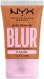 NYX Professional Makeup Blurring Tint Foundation, Medium Coverage, Matte Finish, With Niacinamide, Matcha and Glycerin, 12 Hours Hydrating, Bare With Me Blur, 30 ml, Shade: Caramel
