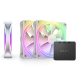 NZXT F120 RGB Duo Triple Pack – 3 x 120mm Dual-Sided RGB Fans with RGB Controller 20 Individually Addressable LEDs