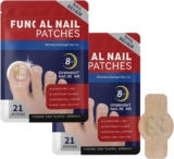 Nail Patches for Toenails- 2Pack, Toenail Stickers Feet, 8-Hour Overnight Nail Patches Fits Large and Small Nails, 42 Count (Blue B)