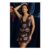 Nalini Draped Open-Back A-Line Mini Dress in Black Floral Print