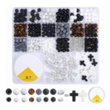 Natural Stone Beads Kit, 6mm, 505pcs, Mixed Gemstones