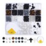 Natural Stone Beads Kit, 6mm, 505pcs, Mixed Gemstones