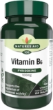 Natures Aid Vitamin B6 100mg High Strength Pyridoxine Supports Energy, Hormonal Balance & Nervous System Vegan, Gluten-Free, Non-GMO Daily Food Supplement 100 Tablets